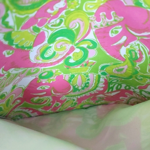 Lilly Pulitzer XL Pink/Green Insulated Collapsible Cooler Tote Bag - Picture 5 of 10